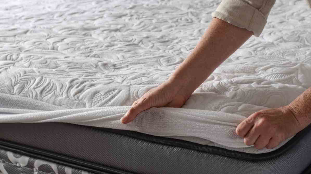 Mattress and box spring seams and labels